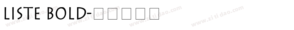 Liste Bold字体转换